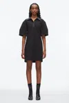 3.1 Phillip Lim Short Sleeve Rip Stop Polo Dress In Black