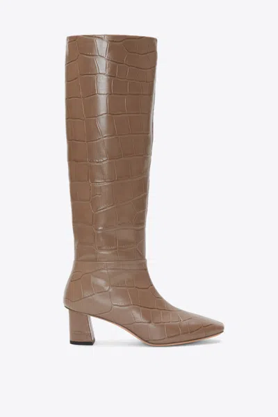 3.1 Phillip Lim Tess Square Toe Shaft Boot In Brown