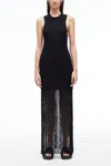 3.1 Phillip Lim Textured Fringe Sleeveless Dress In Black