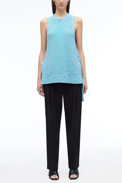 3.1 Phillip Lim Textured Sleeveless Pullover In Blue