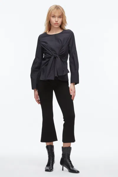 3.1 Phillip Lim Tie Front Poplin Shirt In White