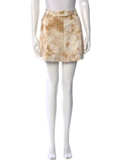 Pre-owned 3.1 Phillip Lim Tie-dye Print Mini Shorts In Neutral