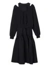 3.1 Phillip Lim Tiered Cold-shoulder Midi Dress In Black