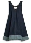 3.1 Phillip Lim Trapeze Denim Mini Dress In Blue