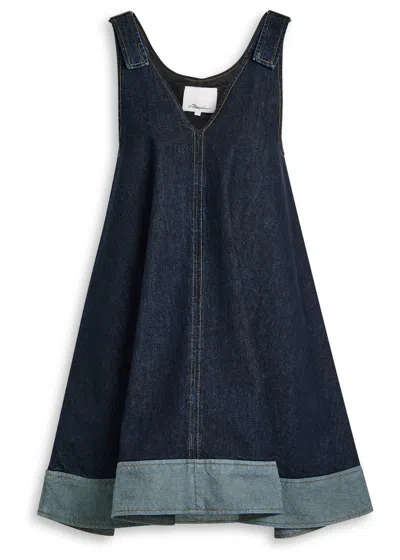 3.1 Phillip Lim Trapeze Denim Mini Dress In Purple