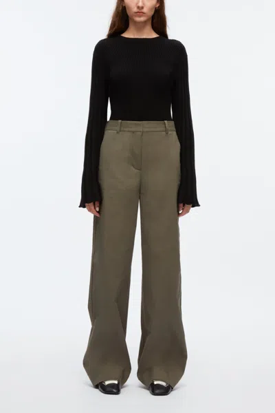 3.1 Phillip Lim Traveling Rib Knit Pullover In Black