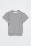 3.1 Phillip Lim Tulip Sleeve French Terry Sweatshirt In Gray