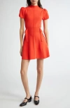 3.1 Phillip Lim Compact Rib Tulip Mini Dress In Poppy