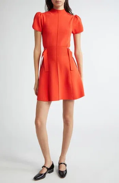3.1 Phillip Lim Compact Rib Tulip Mini Dress In Poppy