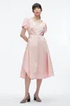 3.1 Phillip Lim Tulip Sleeve V-neck Dress In Pink