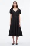 3.1 Phillip Lim Tulip Sleeve V-neck Dress In Black