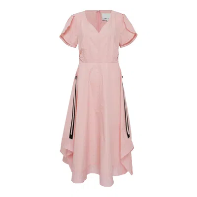 3.1 Phillip Lim Tulip Sleeve V-neck Dress In Pink