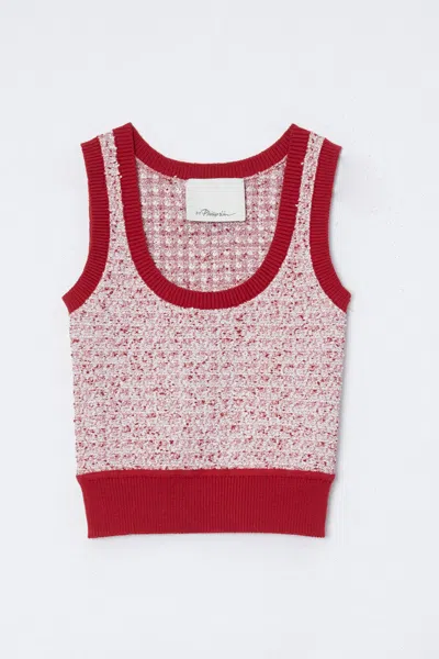 3.1 Phillip Lim Boucle Tweed Scoop Neck Tank In Purple
