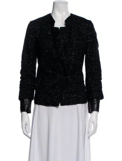 Pre-owned 3.1 Phillip Lim Tweed Pattern Blazer In Black