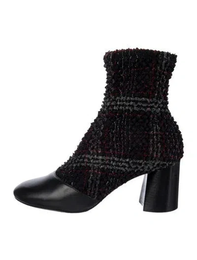 Pre-owned 3.1 Phillip Lim Tweed Pattern Boots In Black