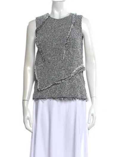 Pre-owned 3.1 Phillip Lim Tweed Pattern Crew Neck Top In Multi