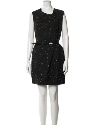Pre-owned 3.1 Phillip Lim Tweed Pattern Knee-length Dress In Black