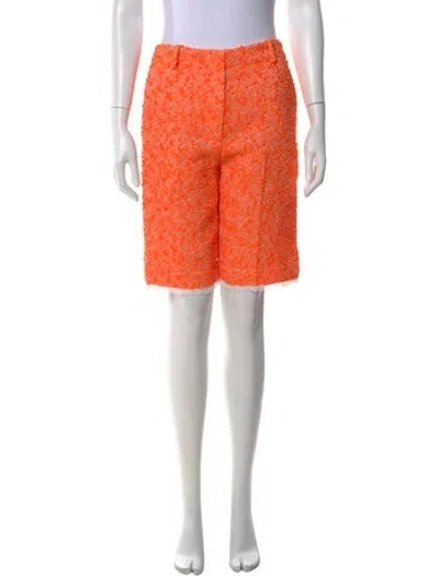 Pre-owned 3.1 Phillip Lim Tweed Pattern Knee-length Shorts W/ Tags In Orange