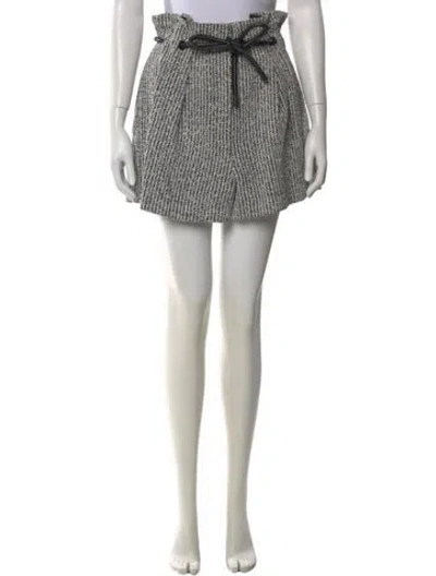 Pre-owned 3.1 Phillip Lim Tweed Pattern Mini Shorts In Black