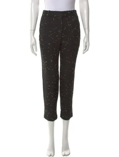 Pre-owned 3.1 Phillip Lim Tweed Pattern Straight Leg Pants In Black