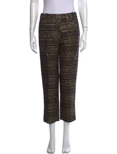 Pre-owned 3.1 Phillip Lim Tweed Pattern Straight Leg Pants In Black