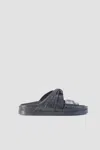 3.1 Phillip Lim Twist-detail Leather Slides In Black