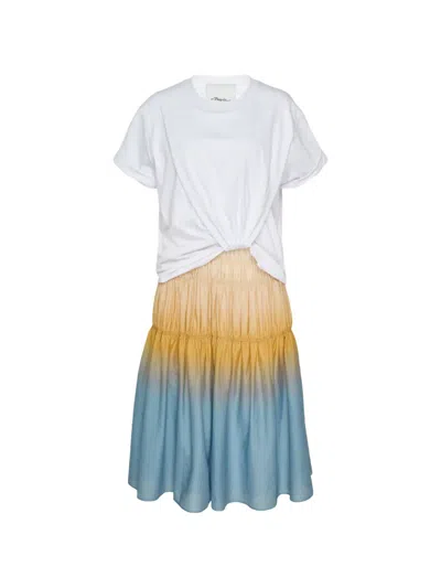 3.1 Phillip Lim Twist-detail Midi Dress In Multi