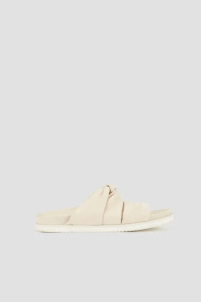 3.1 Phillip Lim Twisted Leather Pool Slide In Neutral