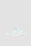 3.1 Phillip Lim Twisted Leather Pool Slide In Blue