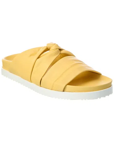 3.1 Phillip Lim Twisted Leather Pool Slide In Yellow