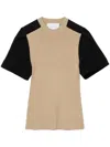 3.1 Phillip Lim Two-tone Knitted T-shirt In Neutrals