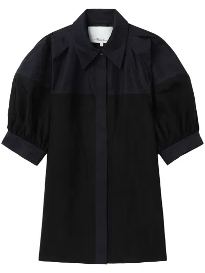 3.1 Phillip Lim Two-tone Shirt In 黑色