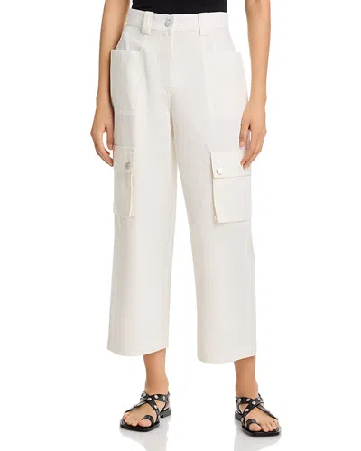 3.1 Phillip Lim Two Toned Cropped Cargo Pants In White