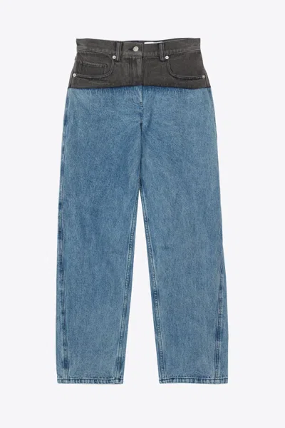 3.1 Phillip Lim Two-toned Slouchy Jean In Blue