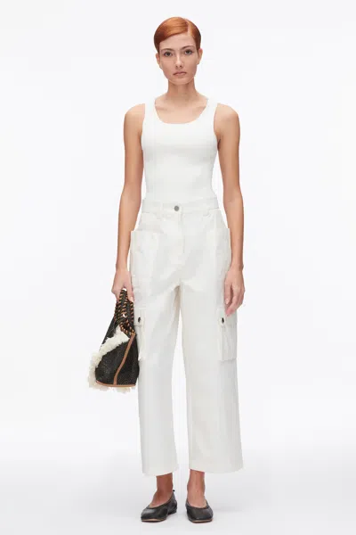 3.1 Phillip Lim Two-toned Cropped Cargo Pants In Tofu