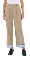 3.1 Phillip Lim Utility Cargo Pants With Combo Cuff Praline Multi In Brown