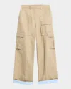 3.1 Phillip Lim Utility Cargo Pants With Contrast Cuffs In Neutral