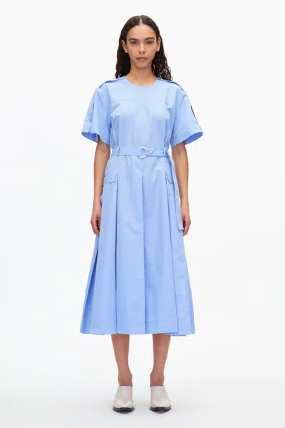 3.1 Phillip Lim Utility Dress With D-ring Belt In Blue