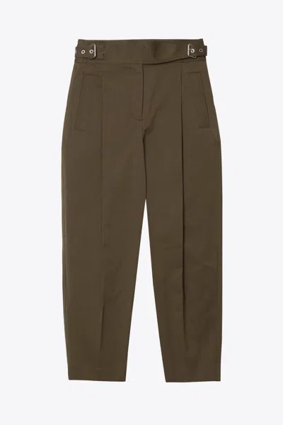 3.1 Phillip Lim Utility Faille Pleated Tapered Trousers In Green