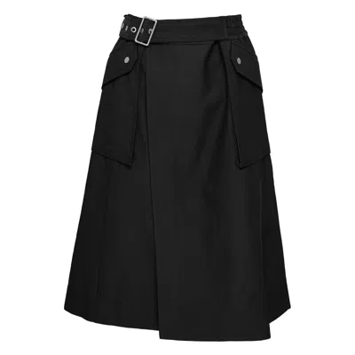 3.1 Phillip Lim Utility Midi Wrap Skirt In Black