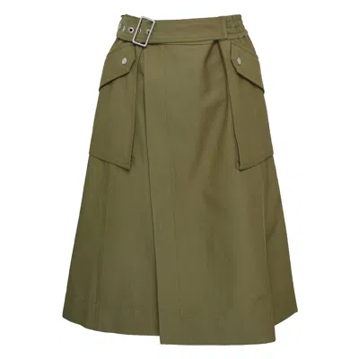 3.1 Phillip Lim Utility Midi Wrap Skirt In Green