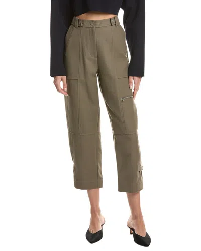3.1 Phillip Lim Utility Relaxed Wool-blend Tapered Pant In Green