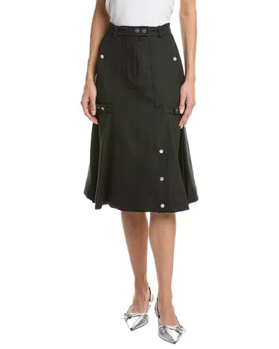 3.1 Phillip Lim Utility Wool-blend Godet Skirt In Black
