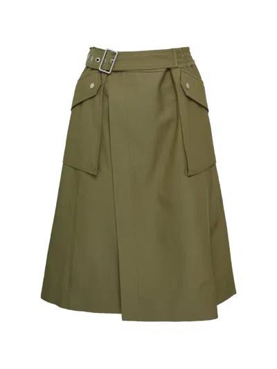 3.1 Phillip Lim Utility Wrap Skirt In Green
