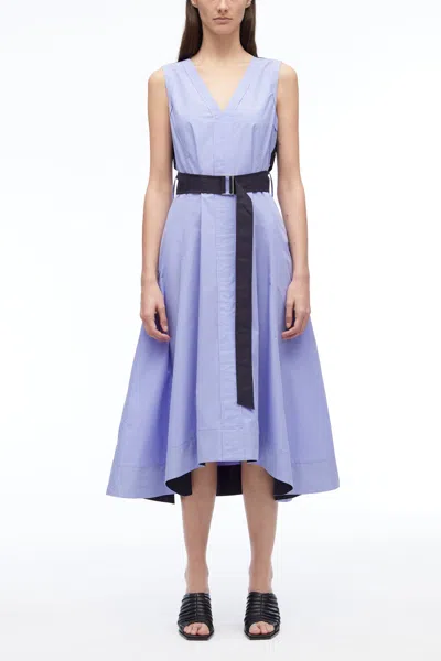 3.1 Phillip Lim V-neck Belted Poplin Midi Dress