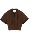 3.1 Phillip Lim V-neck Cotton T-shirt In Brown