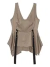3.1 Phillip Lim V-neck Peplum Top In Brown