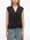 3.1 Phillip Lim V-neck Sleeveless Top In Black