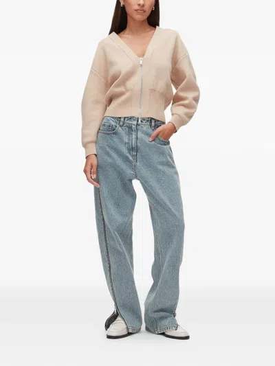 3.1 Phillip Lim V-neck Zip-up Cardigan In Multi