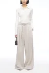 3.1 Phillip Lim Variegated Rib Polo Pullover In White